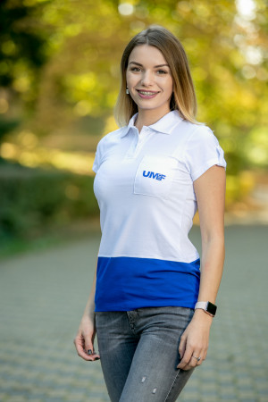 Tricou cu guler (femei) UMF Collection by Cătălin Botezatu