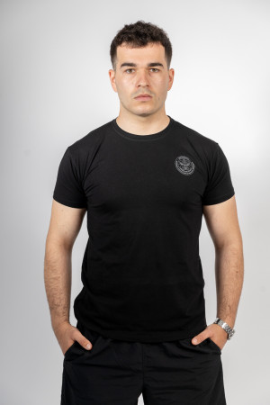 Tricou negru Basic UMFST PeakSport / Basic black UMFST PeakSport T-Shirt (male)