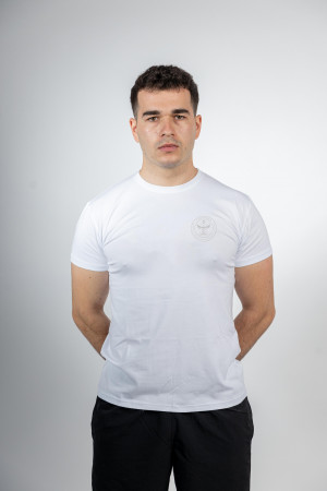 Tricou alb Basic UMFST PeakSport / Basic white UMFST PeakSport T-Shirt (male)